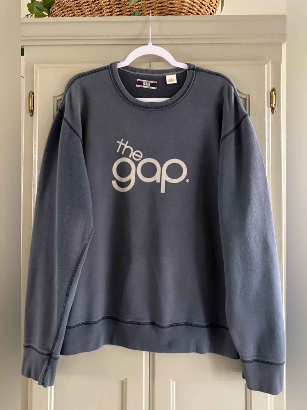 Vintage 2001 
The GAP Spellout 1969 Crewneck Sweatshirt | Slate Blue | Size‎ L